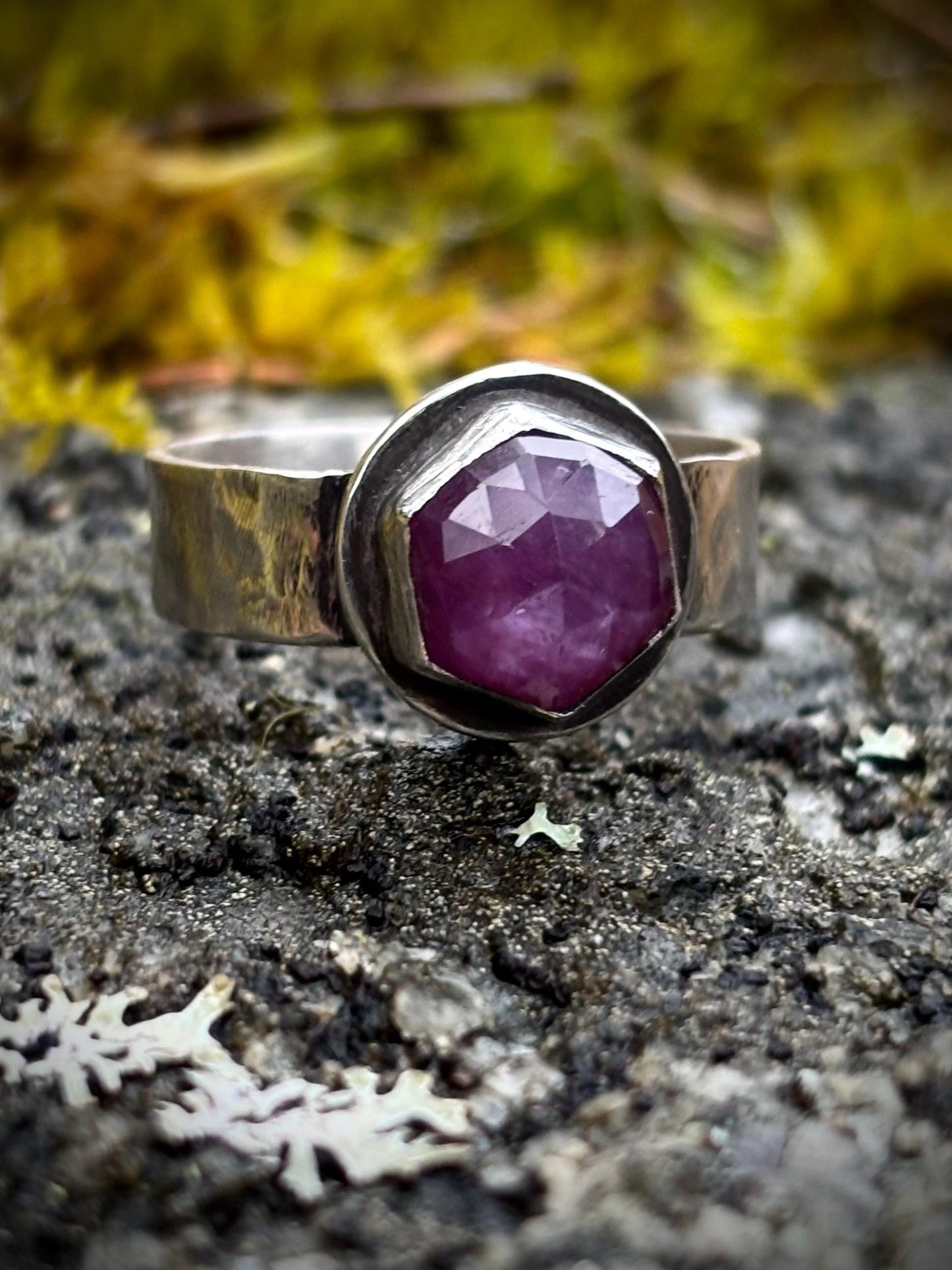 Sterling silver  Pink Sapphire ring