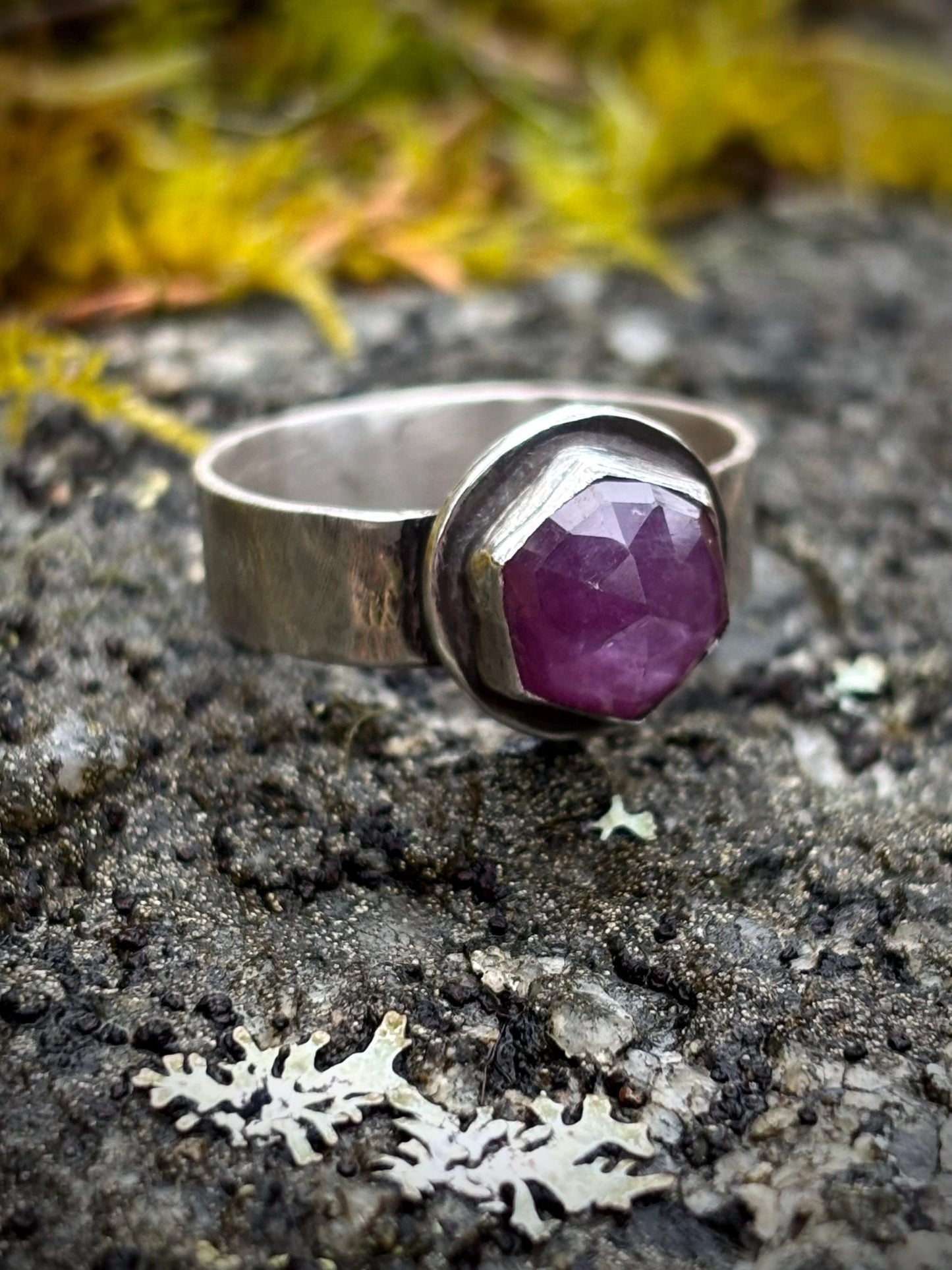 Sterling silver  Pink Sapphire ring