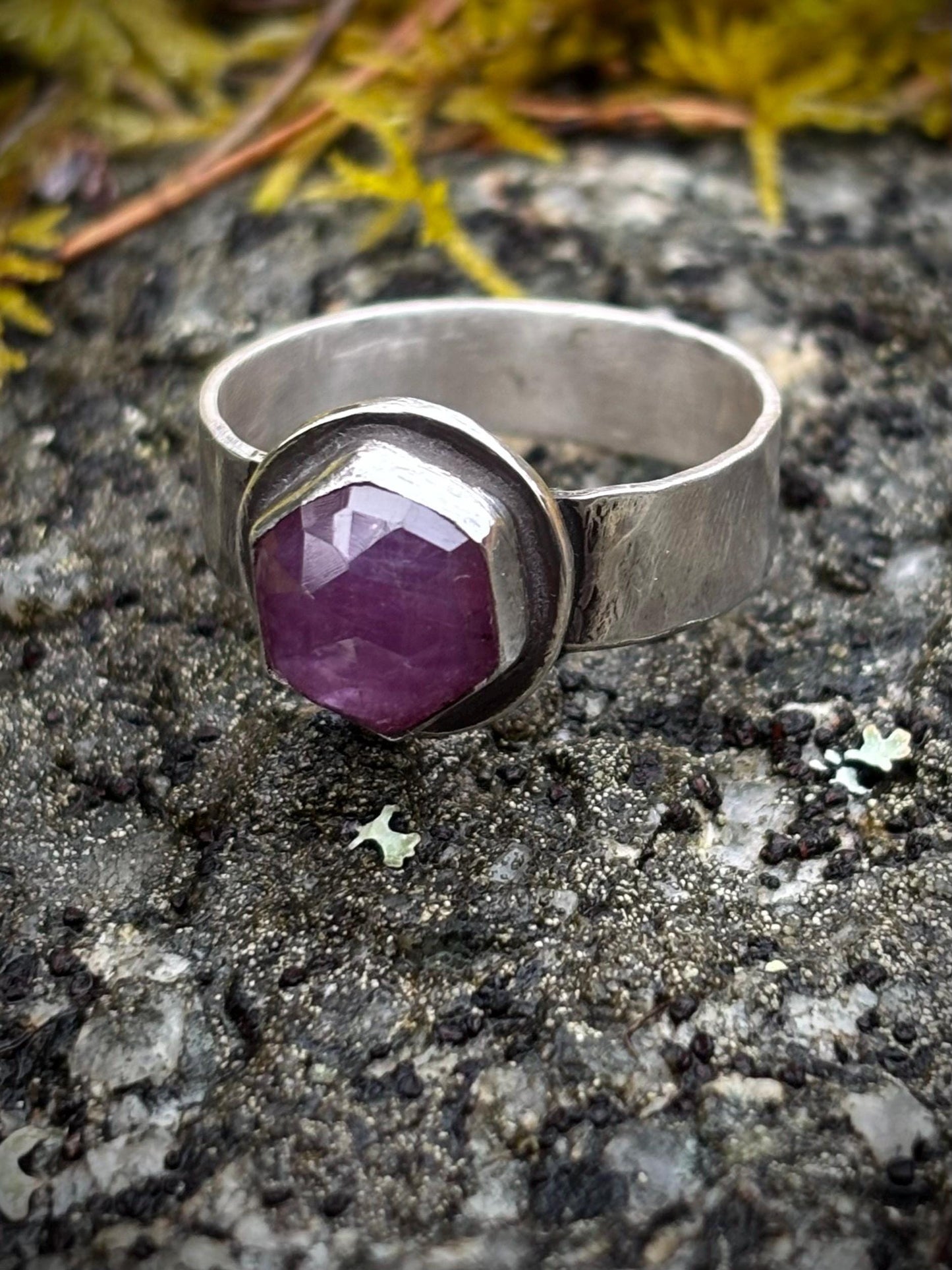 Sterling silver  Pink Sapphire ring