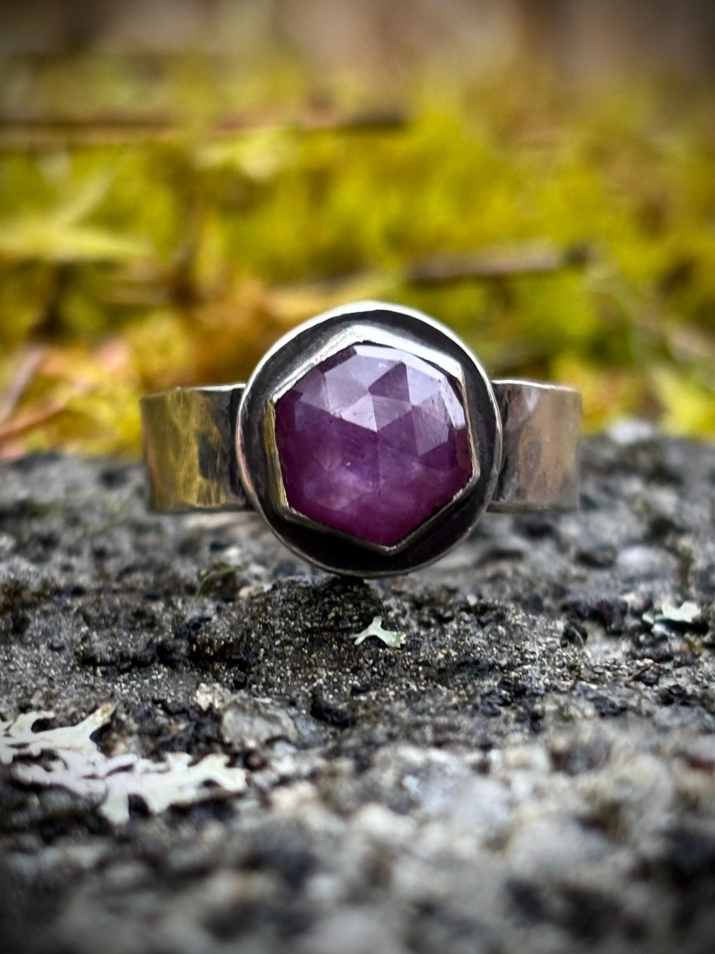 Sterling silver  Pink Sapphire ring