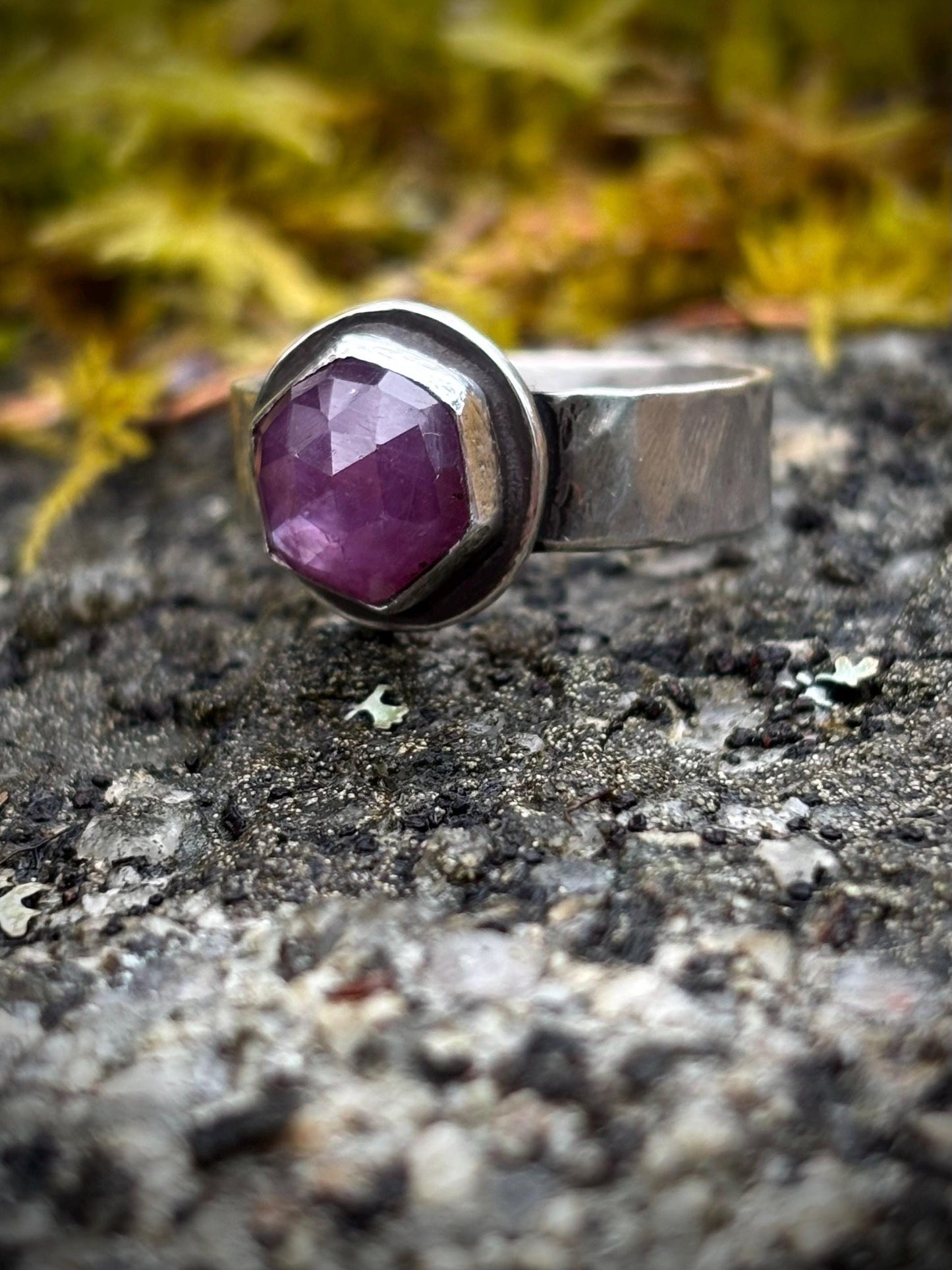 Sterling silver  Pink Sapphire ring